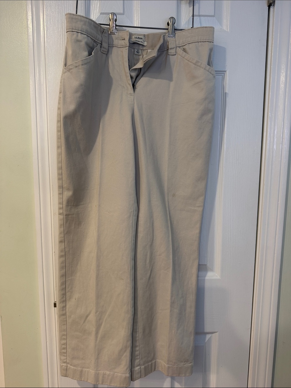 L.L. Bean Wide Leg pants in Light Beige